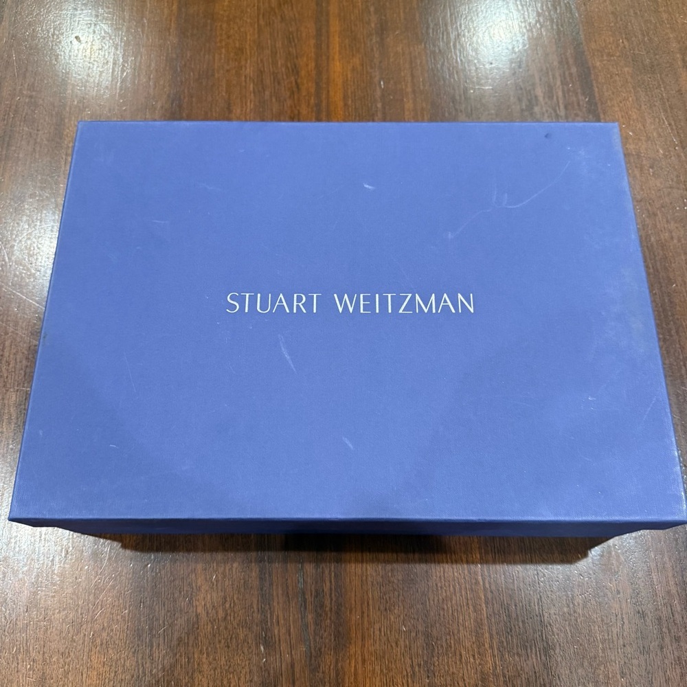 Stuart Weitzman Lowland OTK Boots Gray Suede 7 Minimalist Feminine Quiet Luxury - Picture 10 of 10